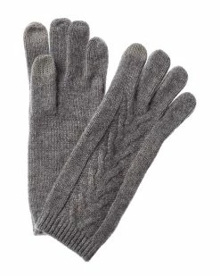 Amicale Cashmere Shop 29 Amicale Cashmere Trellis Cable Stitch Cashmere Gloves Women